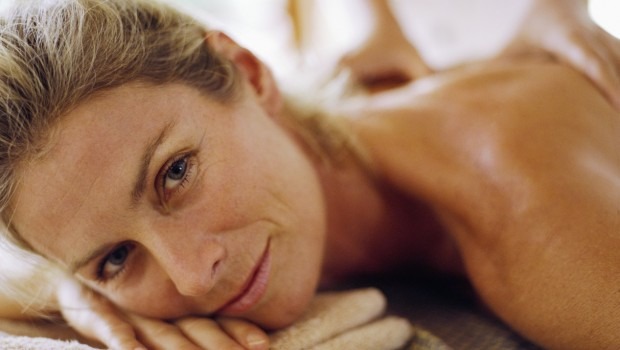 Woman Receiving Back Massage